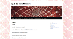 Desktop Screenshot of irenamikesova.cz